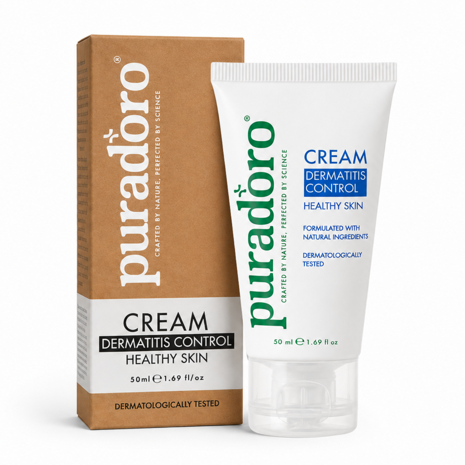 dermatitis cream puradoro Krém na zápal pleti & zdravá pleť – Uľavuje od svrbenia, začervenania a šúpanie 50ml – Obrázok 1